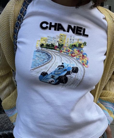 chanel racing shirt|chanel's f1 t shirt.